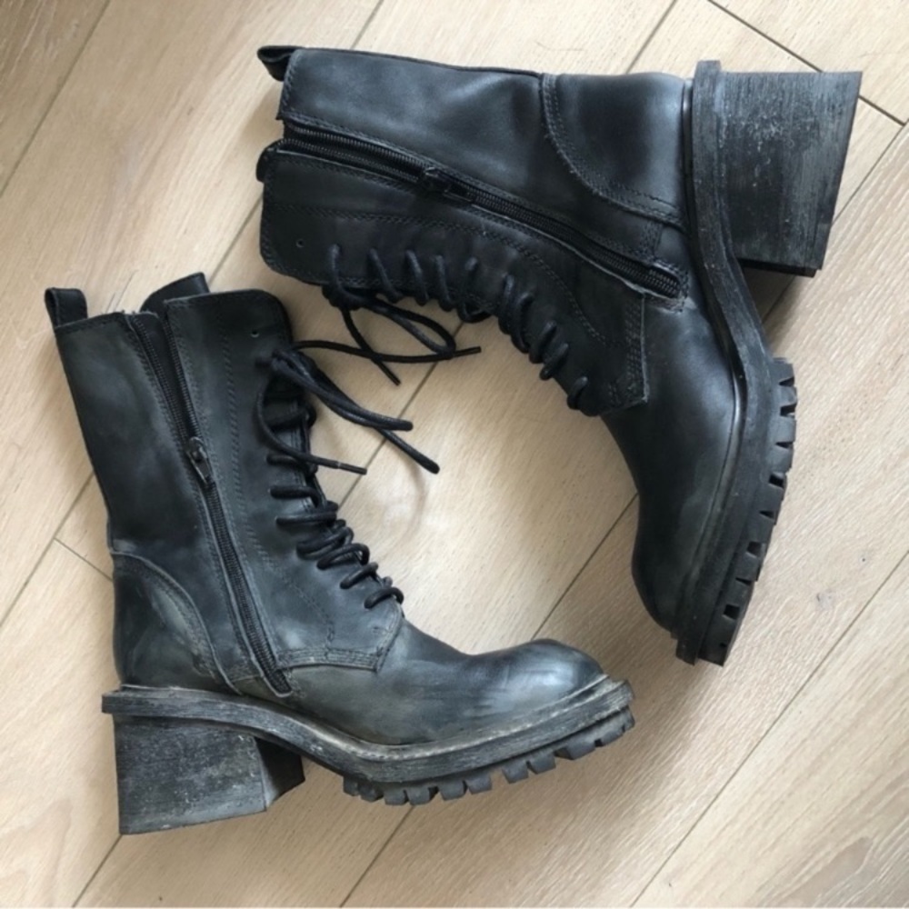 Jeffrey Campbell x Free People Combat Murphy Annexed Lace Up Boot